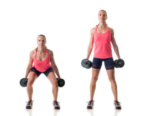 dumbell squats exercises for women over 40